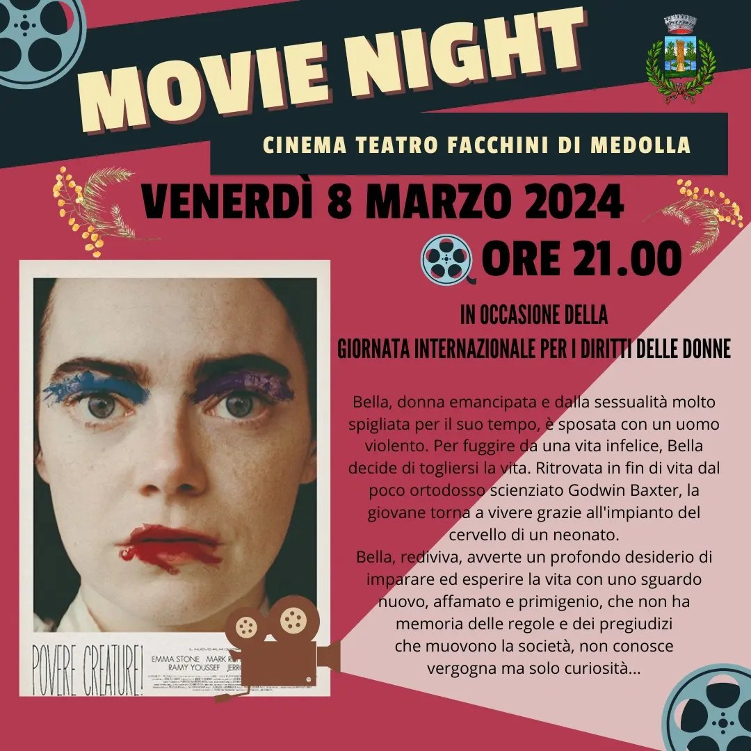 Venerdì 8 e Domenica 10 Marzo la rassegna cinematografica del Facchini è dedicata alle donne.